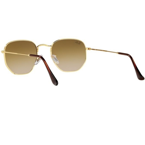 Ray Ban Hexagonal Gradient Brown Lenses RB3548N Gold Frame - Picture 5 of 16